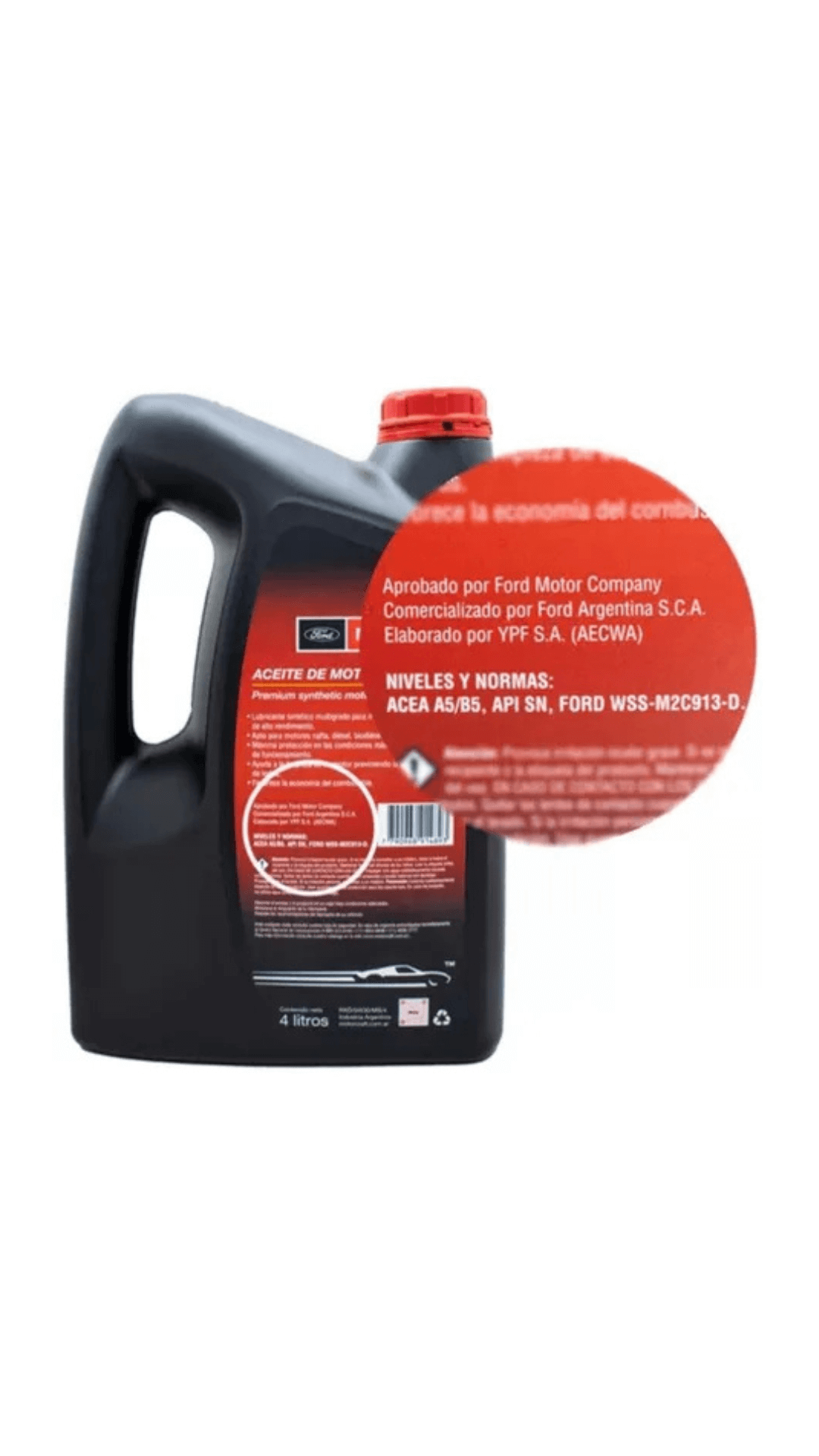 Aceite Ford Motorcraft 100% Sintético X 4 Litros 5w30